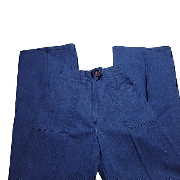 Women's Vintage Wide Leg Denim Jeans 14 Jones - Picture 3 of 9